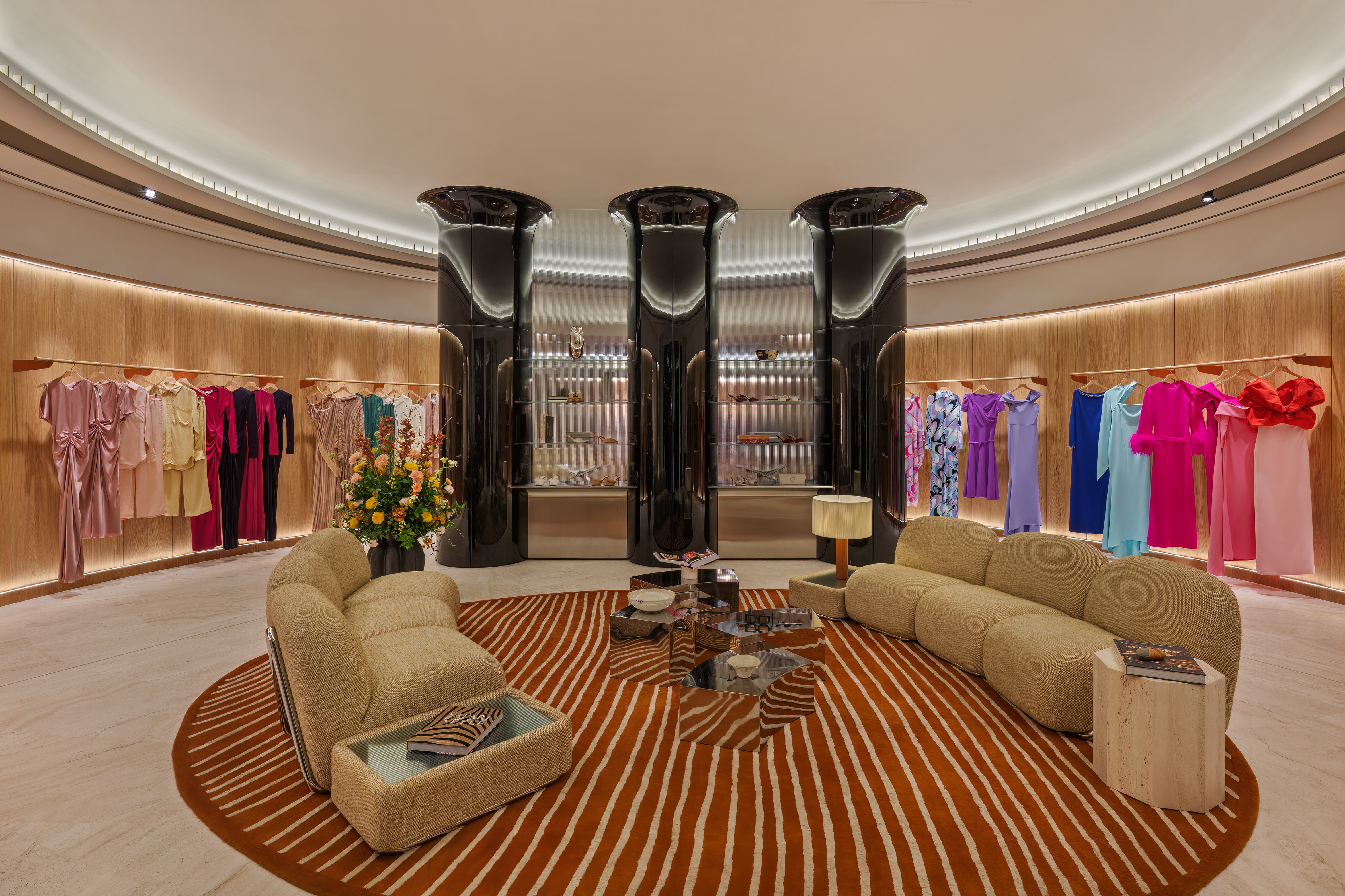Ounass Maison luxury retail interior at Mandarin Jumeirah Dubai featuring bespoke architectural lighting design by LEDFlex